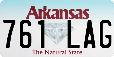 AR license plate 761LAG