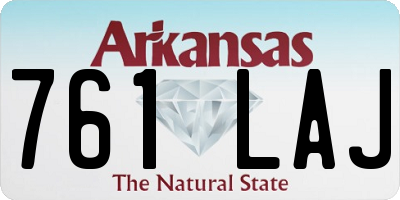 AR license plate 761LAJ