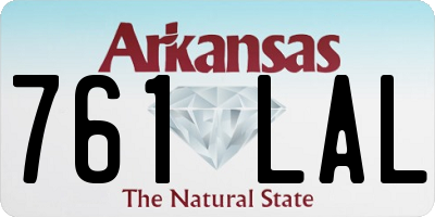 AR license plate 761LAL