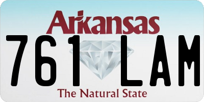 AR license plate 761LAM