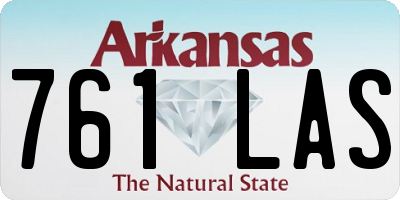 AR license plate 761LAS
