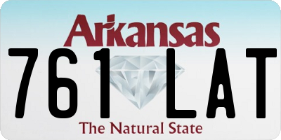AR license plate 761LAT