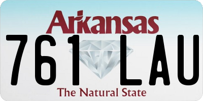 AR license plate 761LAU