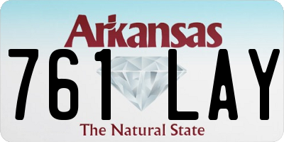 AR license plate 761LAY