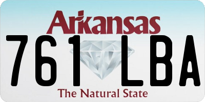 AR license plate 761LBA