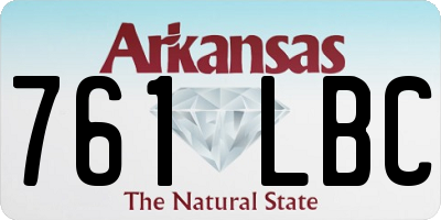 AR license plate 761LBC