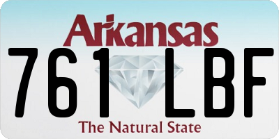 AR license plate 761LBF