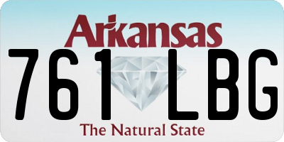 AR license plate 761LBG