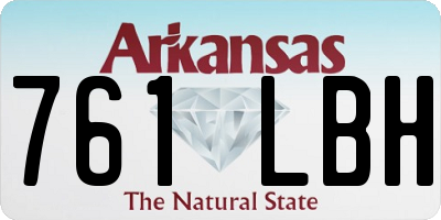 AR license plate 761LBH
