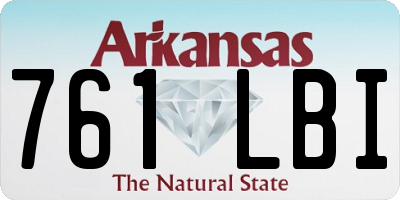 AR license plate 761LBI