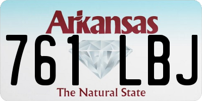 AR license plate 761LBJ