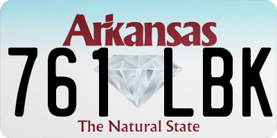 AR license plate 761LBK