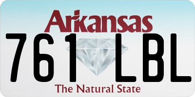 AR license plate 761LBL