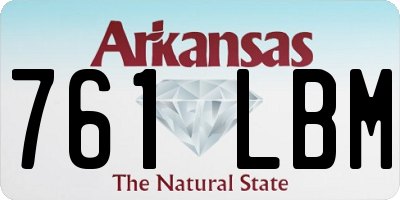 AR license plate 761LBM