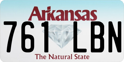 AR license plate 761LBN