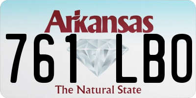 AR license plate 761LBO