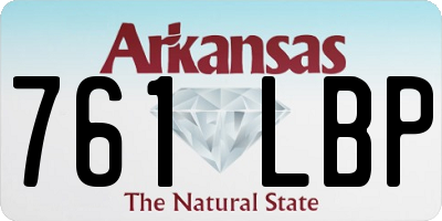 AR license plate 761LBP