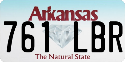 AR license plate 761LBR