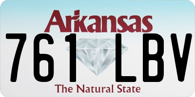 AR license plate 761LBV