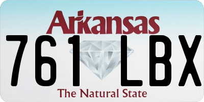 AR license plate 761LBX