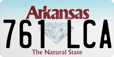 AR license plate 761LCA