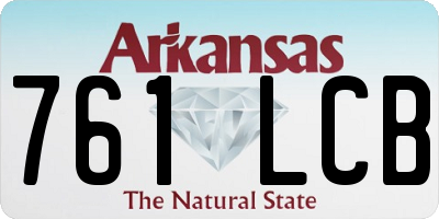 AR license plate 761LCB