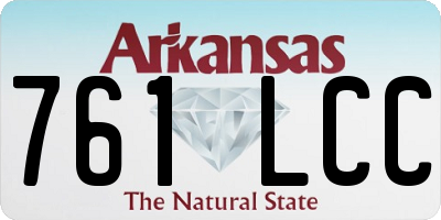 AR license plate 761LCC