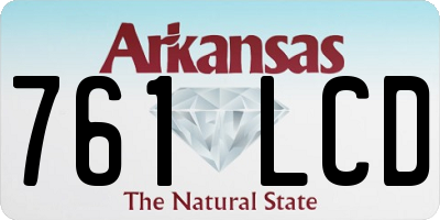 AR license plate 761LCD