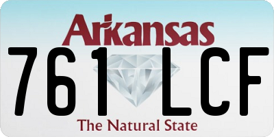 AR license plate 761LCF