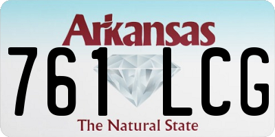 AR license plate 761LCG