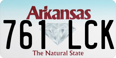 AR license plate 761LCK