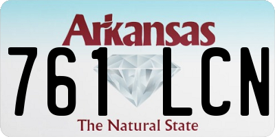 AR license plate 761LCN