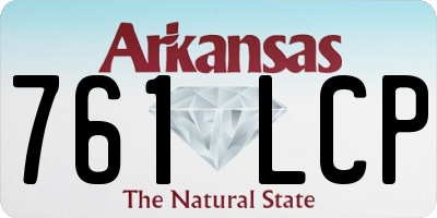 AR license plate 761LCP