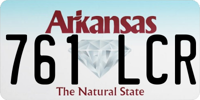 AR license plate 761LCR