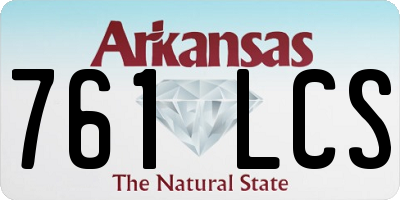 AR license plate 761LCS