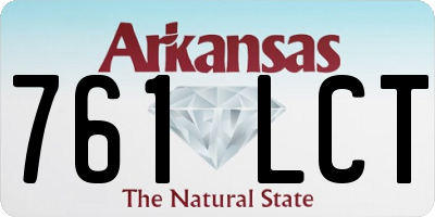 AR license plate 761LCT