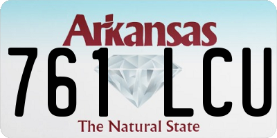 AR license plate 761LCU