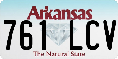 AR license plate 761LCV