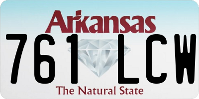 AR license plate 761LCW