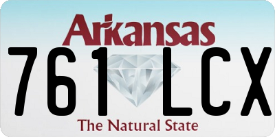 AR license plate 761LCX