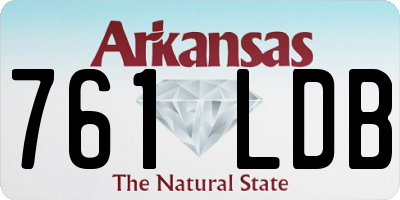 AR license plate 761LDB
