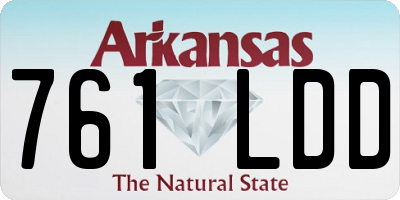 AR license plate 761LDD