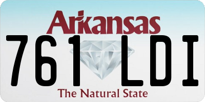 AR license plate 761LDI