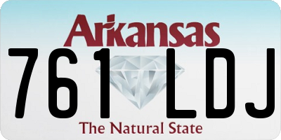 AR license plate 761LDJ