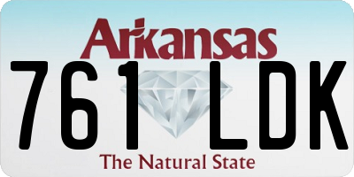AR license plate 761LDK