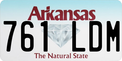 AR license plate 761LDM