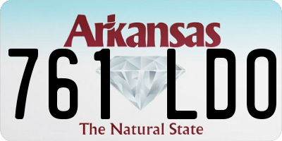 AR license plate 761LDO