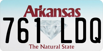 AR license plate 761LDQ