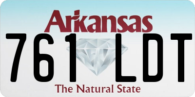 AR license plate 761LDT
