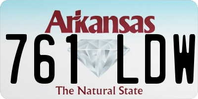 AR license plate 761LDW